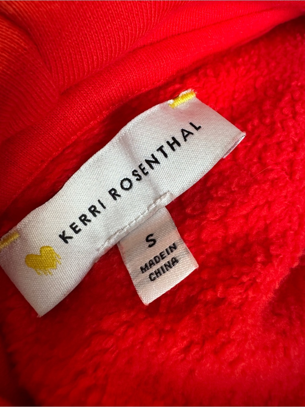 Kerri Rosenthal Red Hoodie with Pink Drip Heart - Picture 4 of 8